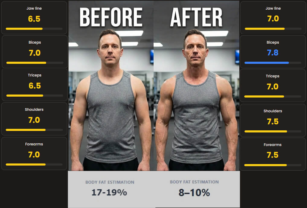 Before and after comparison